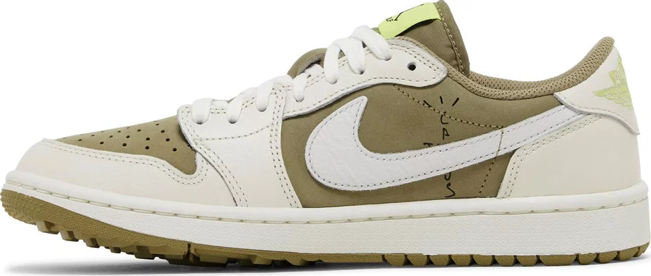 Travis Scott x Air Jordan 1 Low Golf 'Neutral Olive' + BRINDES